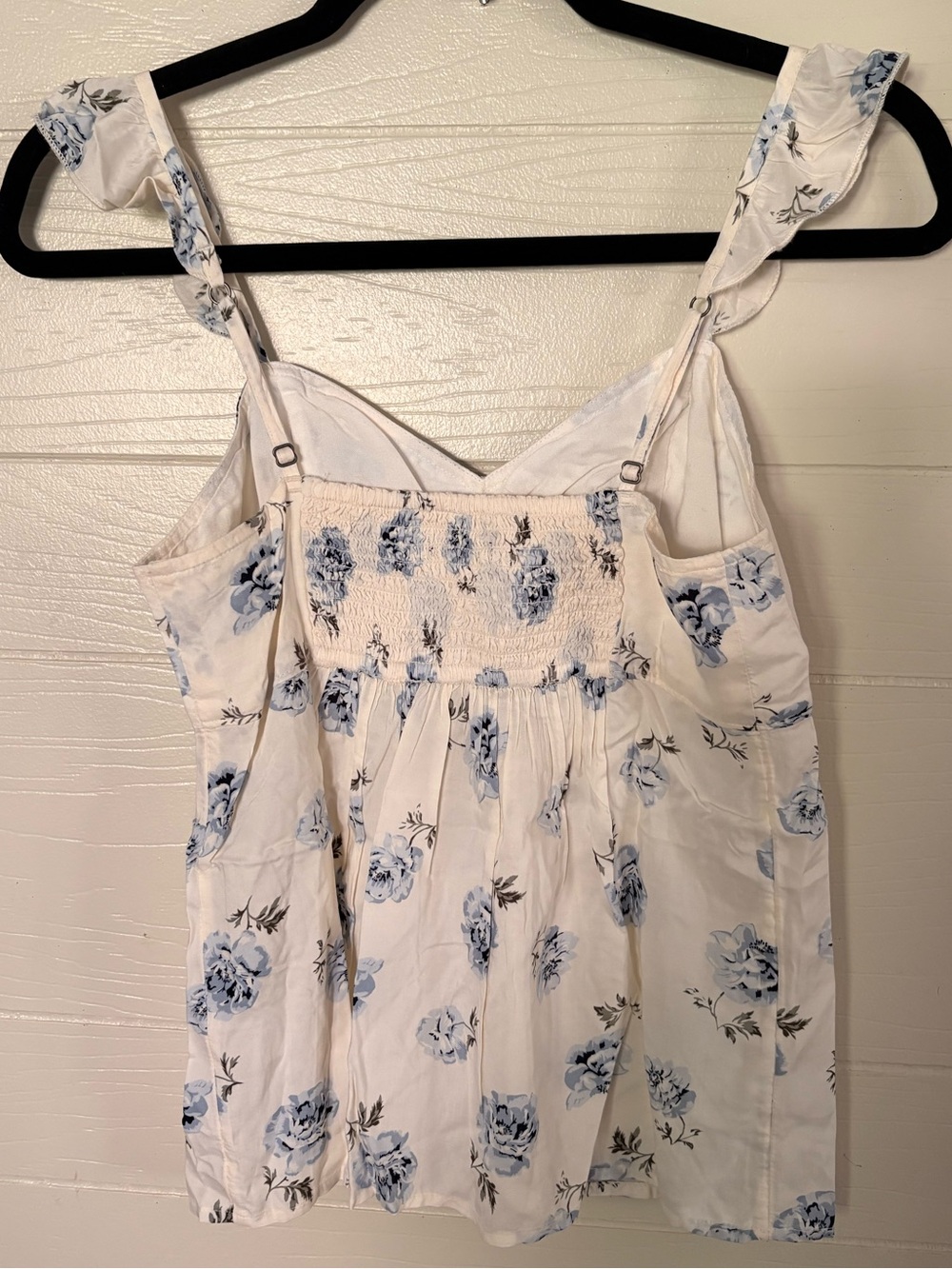 Abercrombie & Fitch Size Small Top Blue Roses Cottegecore Kawaii Fairy Cami S - Picture 3 of 8